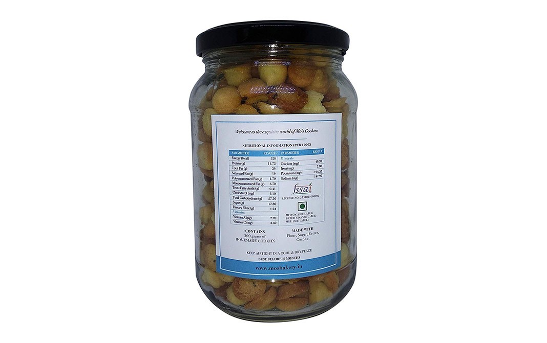 Mo's Coconut Cookies    Glass Jar  200 grams